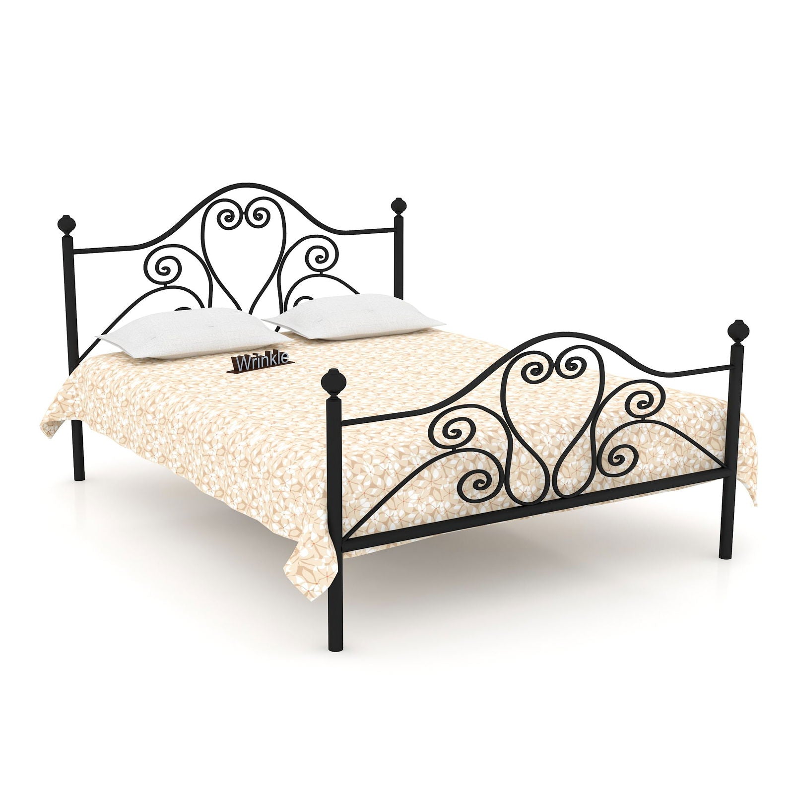 MetalCraft Minimal Traditional Iron Bed - Furnishiaa -  -